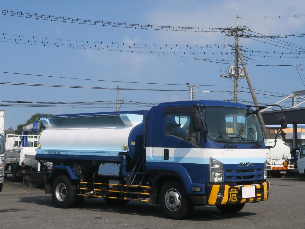 廃油ローリー 3室 6KL スチールタンク ギア式ポンプ 車検付